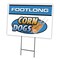 Signmission Footlong Corn Dogs Yard Sign & Stake outdoor plastic coroplast window, C-1824 Footlong Corn Dogs C-1824 Footlong Corn Dogs - alternate 1